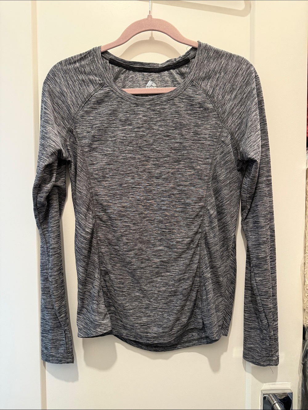 RBX Grey Space-Dyed Long Sleeve Athletic Top